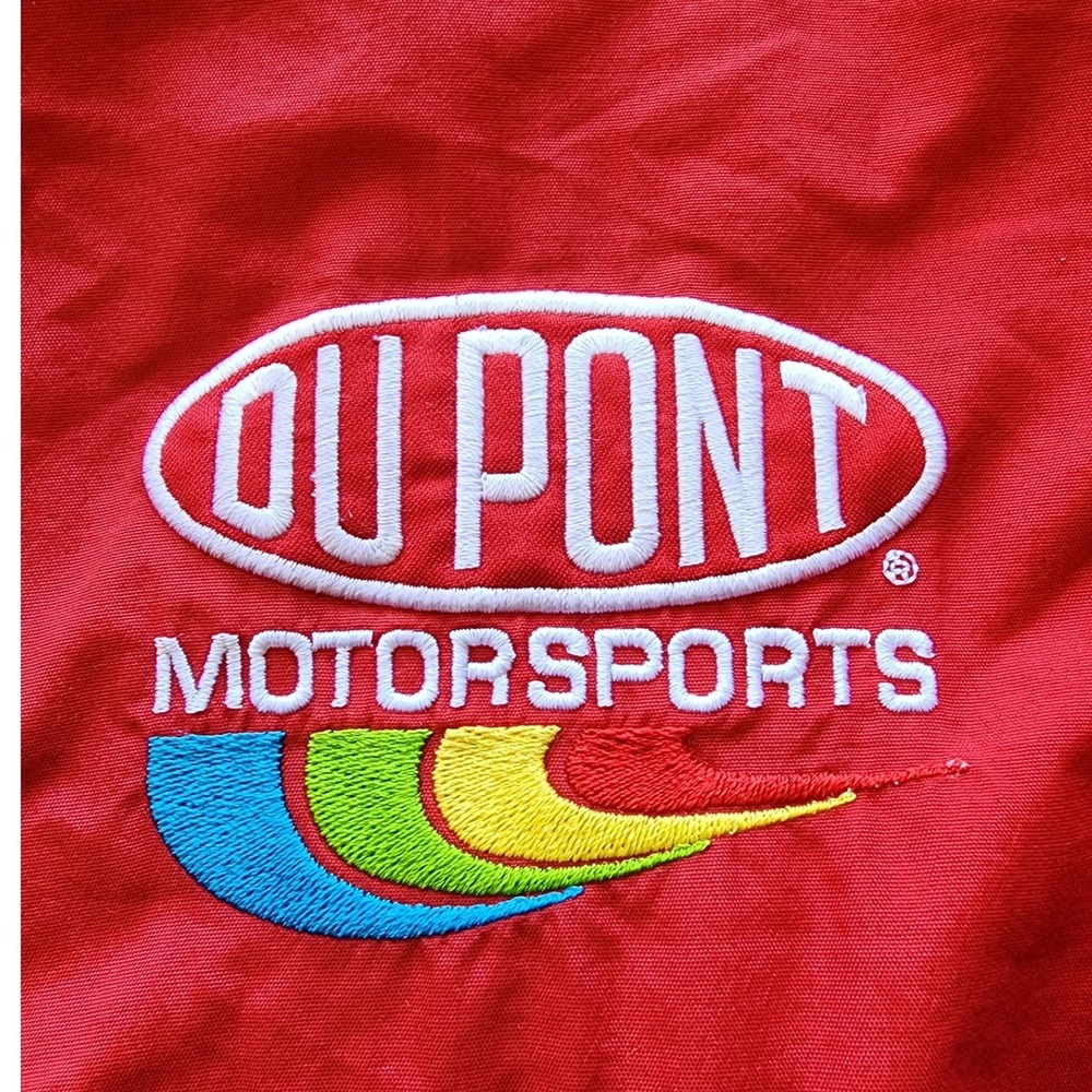 VTG Chase Authentics Jeff Gordon DuPont NASCAR Flame Jacket 2XL streetwear Y2K - Picture 8 of 12